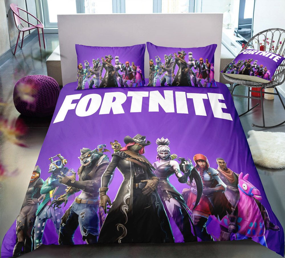 Fioletowa Poszwa Na Kołdrę Fortnite