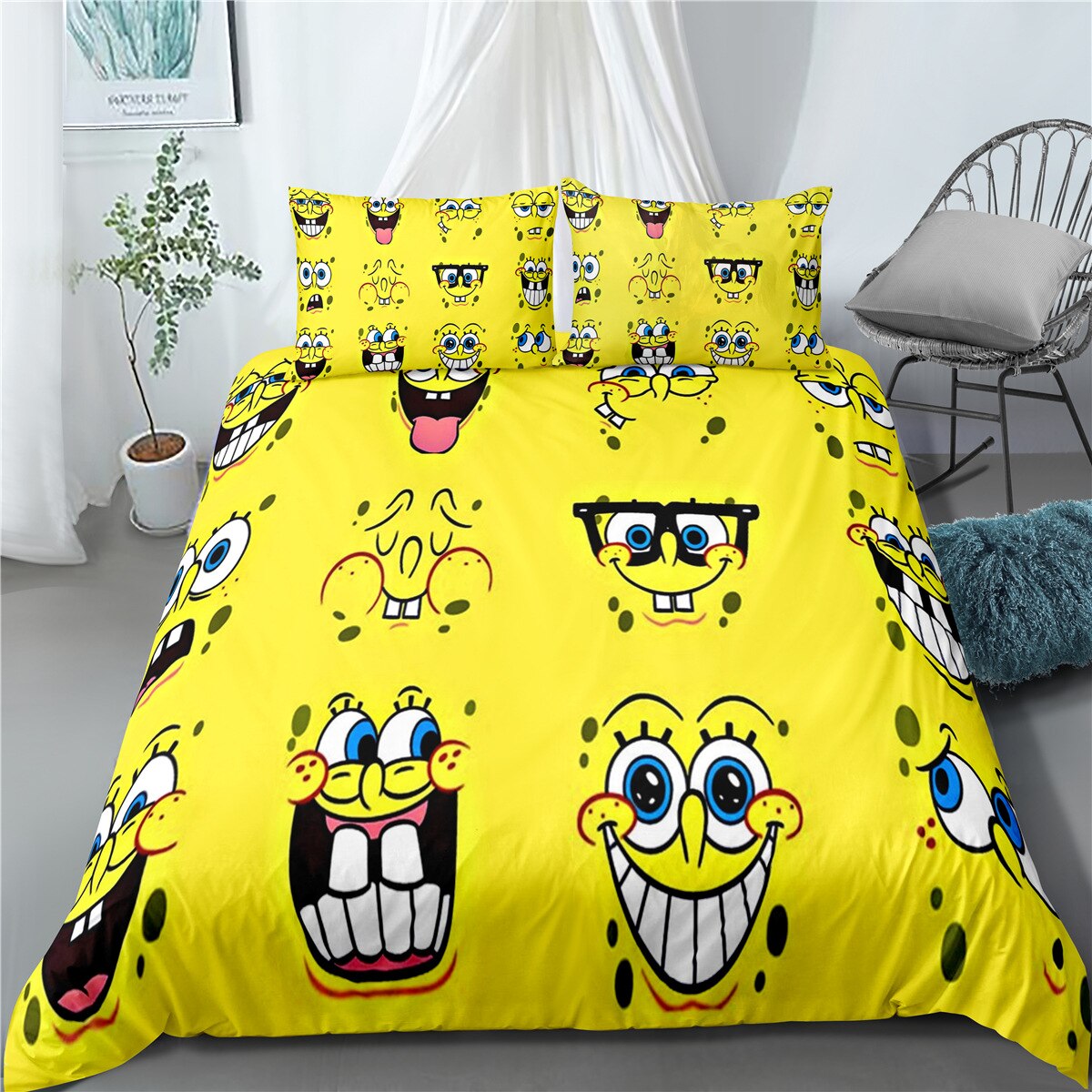 Żółta Poszwa Na Kołdrę Spongebob Kanciastoporty