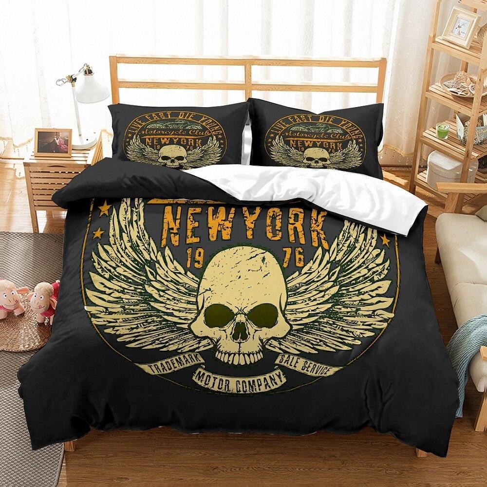 Czarna Poszwa Na Kołdrę Vintage New York