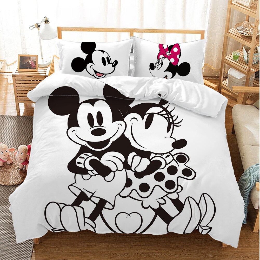 Biała Poszwa Na Kołdrę Mickey I Minnie