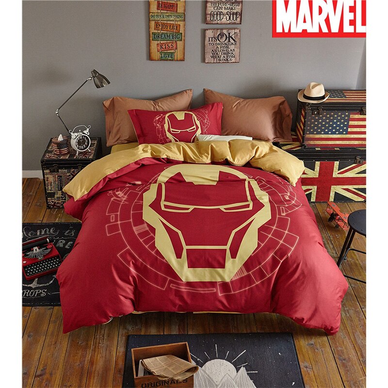 Poszwa Na Kołdrę Marvel Iron Man Kask 100% Bawełna