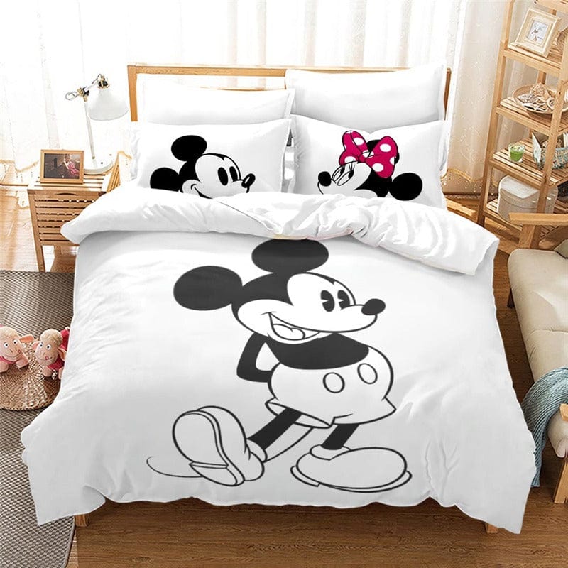 Czarno-Biała Poszwa Na Kołdrę Mickey I Minnie